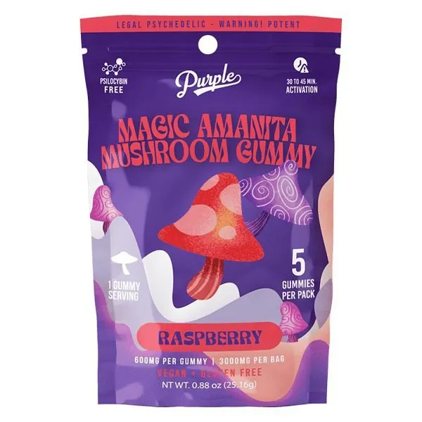 Purple Amanita Mushroom Gummies- Raspberry